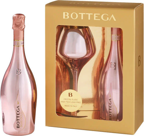 Bottega Rose Gold Glass Set